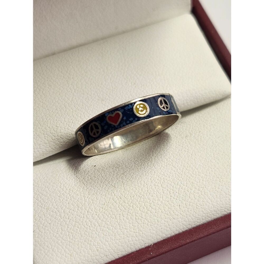 Taxco Mexico 925 Sterling Silver Peace Happiness And Love Ring Size 9